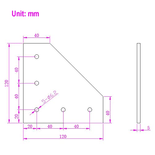 8PCS Corner Bracket Plate Outside Joining Plate for 4040 Series Aluminum Profile 3D Printer Frame (L-Silver-4040) - style: L-Silver-4040