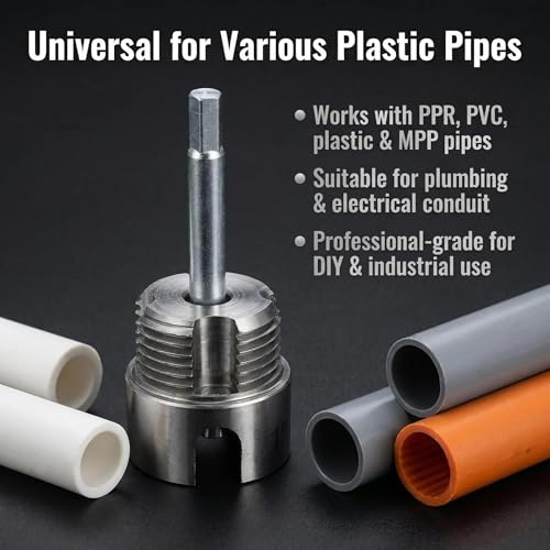 3Pcs PVC Pipe Threader Tool - 1/2" & 3/4" & 1" Dual-Function Internal External Pipe Threading Tool for Water Pipe (1/2" & 3/4" & 1") - size: 1/2" & 3/4" & 1"