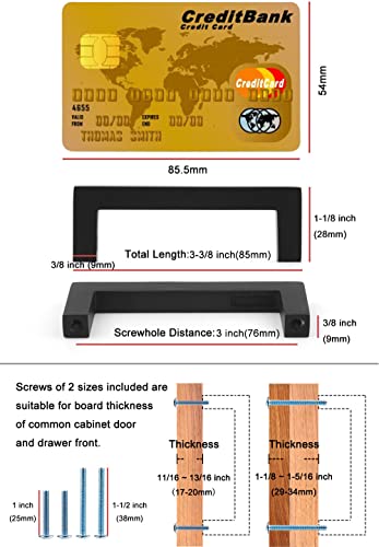 KOOFIZO 20 Pack 3 in Oil Rubbed Bronze Cabinet Pulls, Drawer Handles 1816 - color: Oil Rubbed Bronze, size: 3" CC - 20Pcs, style: Modern
