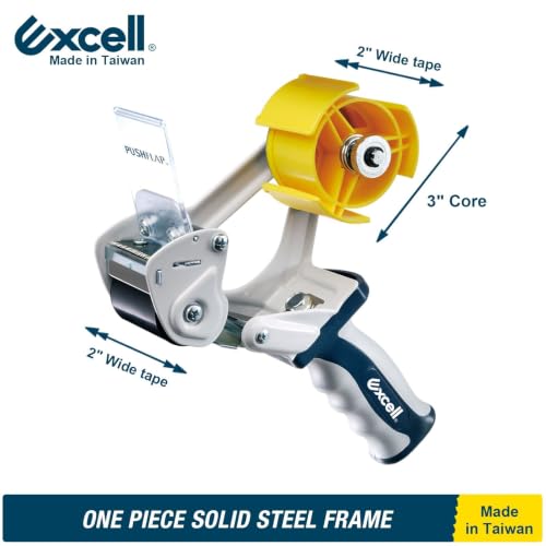 Excell EXC-828PL Heavy Duty Tape Dispenser, 2" Wide, 3" Core, 1 Pack
