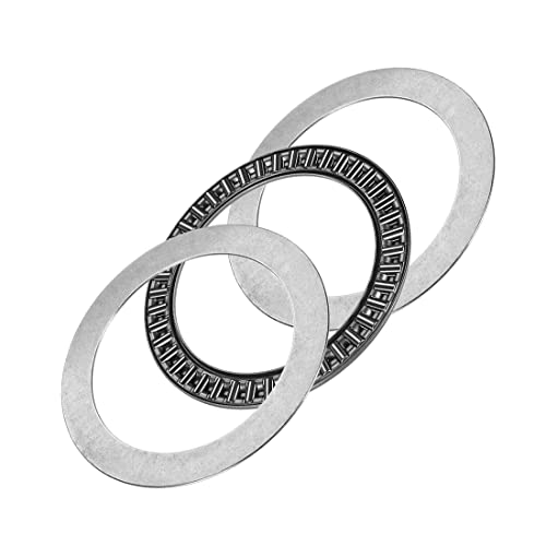 uxcell AXK75100 Needle Roller Thrust Bearings with 2 Washers, 75mm Inner Diameter, 100mm OD 4mm Width Chrome Steel - size: 75x100x4mm