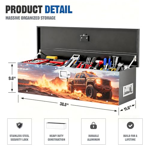 Truck Bed Tool Box 38.5 x 11.6 x 9.6 Inches, Sierra Accessories - style: Sierra