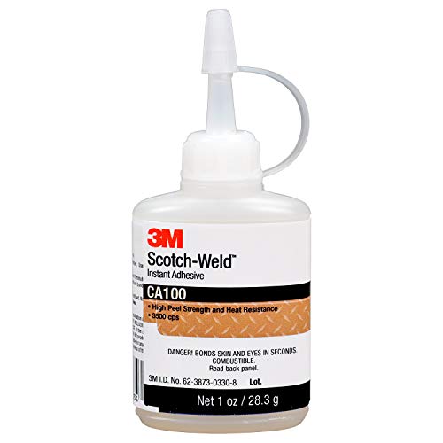 3M Scotch-Weld Instant Adhesive CA100, Clear, 1 fl oz Bottle