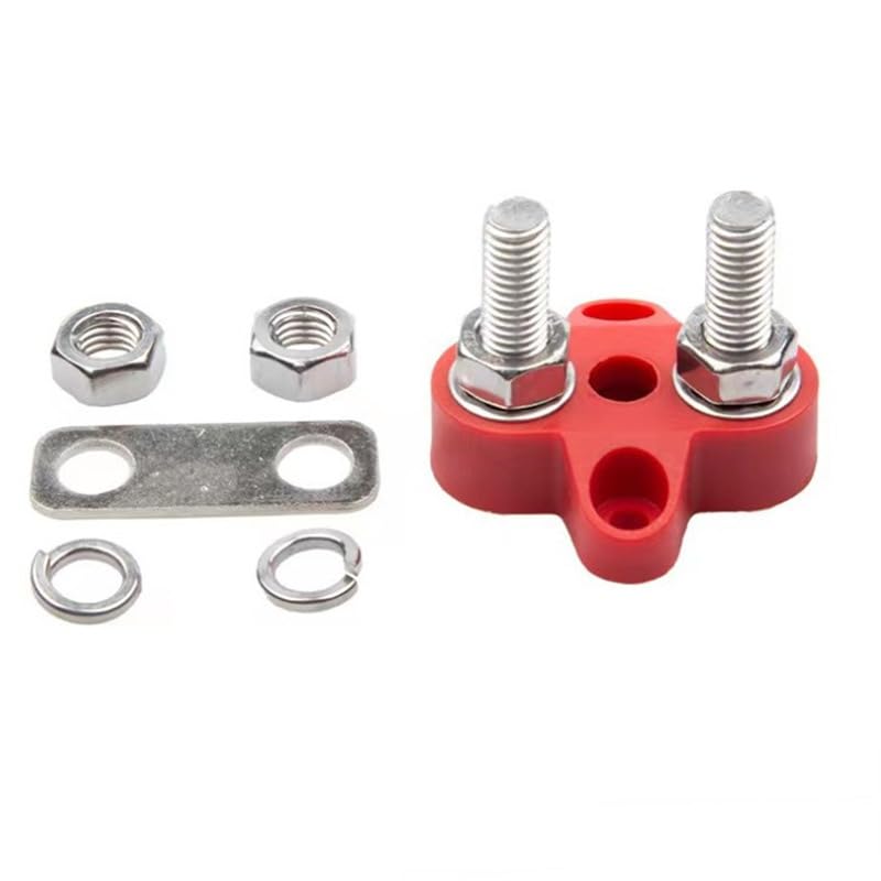 YSIL 1/4"(M6) Power Distribution Block 12V 150A Dual Stud Bus Bar - size: 1/4", style: Dual Stud