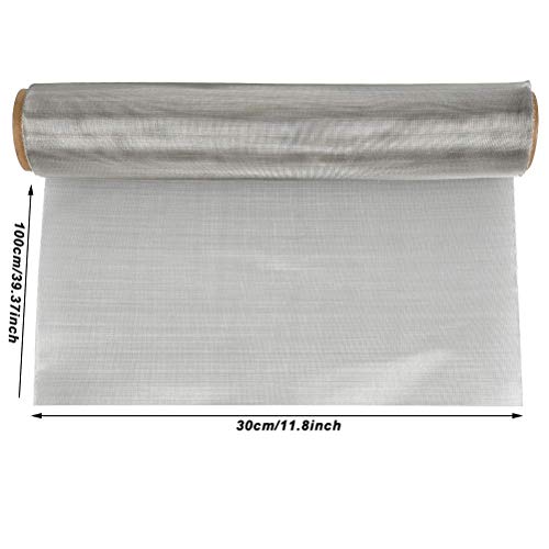 TIMESETL 304 Stainless Steel Woven Wire 80 Mesh - 12"X 40" Filter Screen Sheet Filtration Cloth - size: 12"X 40" 80Mesh