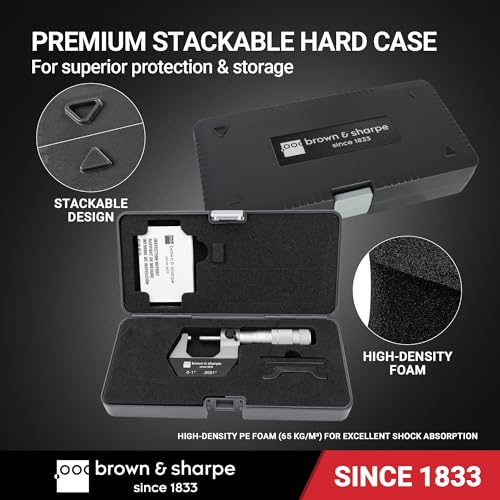 Brown & Sharpe 0-1 Inch Outside Micrometer, 0.0001 Inch Graduation