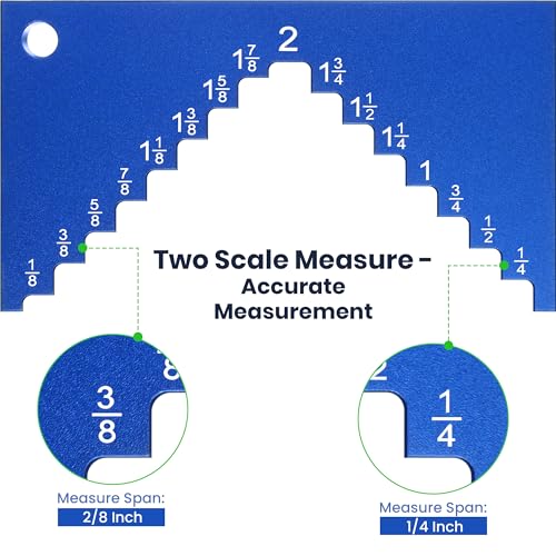 Dreyoo Table Saw Height Gauge, Aluminum Height Gauge Saw, Blue - color: Blue