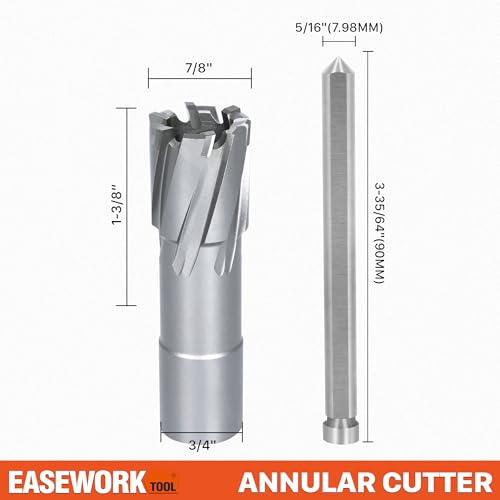 EASEWORK TOOL Carbide-Tipped Annular Cutter, 7/8" Diameter x 1-3/8" Depth - size: 7/8"x1-3/8"
