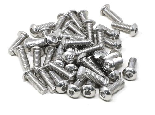 iexcell 50 Pcs 1/4-20 x 3/4" Stainless Steel 304 Hex Socket Button Head Cap Screws Bolts Kit - size: 1/4-20 x 3/4"