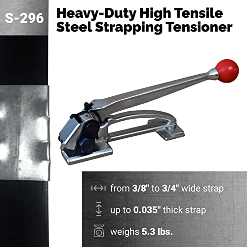 IDL Packaging - S-296 Heavy Duty High Tensile Feed-Wheel Tensioner for 3/8" to 3/4" Steel Strapping - size: 5/8"