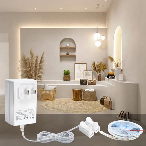 24 Volt Doorbell Transformer 110V/120V AC to DC 24V Adapter Compatible with LED Strip Lights