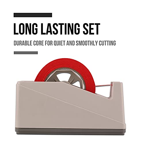 Lichamp Desk Tape Dispenser 3in Core for Masking/Painters Tapes Gray