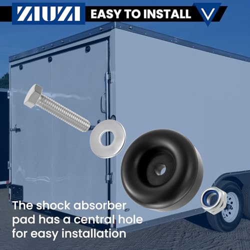 4 Pack Anti-Vibration Rubber Foot Pads with Screws & Lock Nuts - size: 1 x 2.5 Inch, 4 Pack