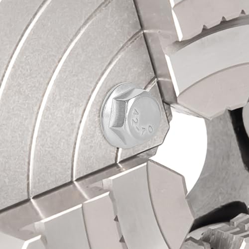 1/4-20 x 2 (15 PCS) Flanged Hex Head Bolts, Flange Washer Head Hexagon Screws, 18-8 Stainless Steel (304), Plain Finish, Full Thread - size: 1/4-20 x 2"