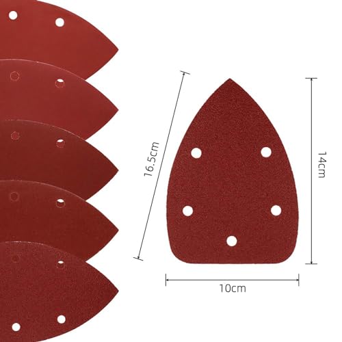 Coceca Mouse Detail Sander Sandpaper Sanding Paper Assorted Sanding Pads 40 80 120 180 240 Grits (50pcs Mouse Sandpaper) - style: 50pcs:each 10 of40/80/120/180/240 grit
