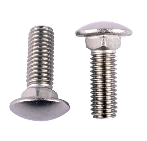 3/8-16 x 1 Carriage Bolts Screws, Round Head Square Neck, 304 Stainless Steel 18-8, UNC Coarse Fully Thread, Quantity 8Pcs - size: 3/8-16 x 1" (8 Pcs)