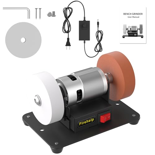 Mini Electric Belt Sander | 12-Speed Adjustable Electric Belt Grinder | Dual-Wheel Electric Bench Grinder (Upgraded Dual-Wheel Sander (Adjustable Speed))