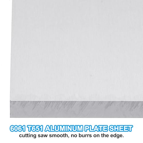PATIKIL 6061 T651 Aluminum Sheet Metal 4 x 7 x 3/8(0.4") Inch 3Pcs Flat Plain Aluminum Plate Covered Stock with Protective Film, Heat Rectangle 10MM for Lndustry Crafting - size: 4" x 7" x 3/8"