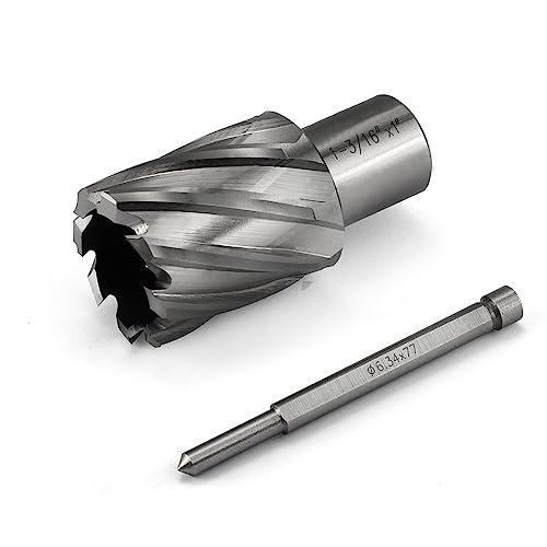 Annular Cutter JESTUOUS 1-3/16 Inch Cut Dia 3/4 Weldon Shank 1 Cut Depth