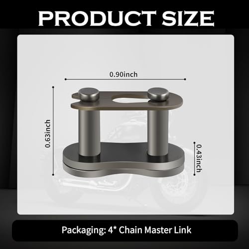4PCS 420 Chain Master Link for Motorcycle,420 Roller Chain Connector Heavy Duty Alloy Steel,Universal Fit Replacement Motorcycle Chains/Bike Chains Master Link for Go Kart,Mini Bike