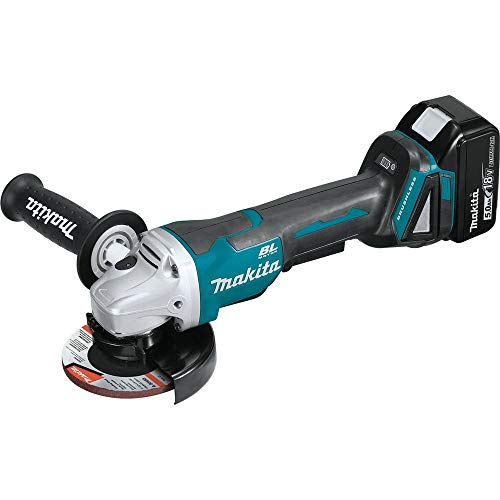 Makita XAG11T 18V LXT® Lithium-Ion Brushless Cordless 4-1/2” / 5" Paddle Switch Cut-Off/Angle Grinder Kit, with Electric Brake (5.0Ah) - style: Kit