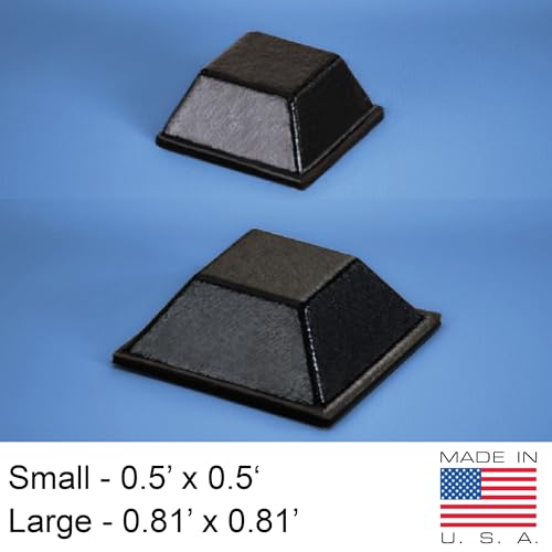 Black Rubber Feet (53 Pack) Self Stick Bumper Pads - Adhesive Tall Square Bumpers for Electronics, Speakers, Laptop, Appliances, Furniture, Computers - color: Black, size: 53pc Combo