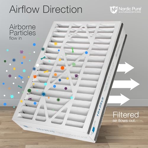 Nordic Pure 16x25x5 Pleated MERV 14 Plus Carbon Air Filters 1 Pack - style: MERV 14 + Carbon