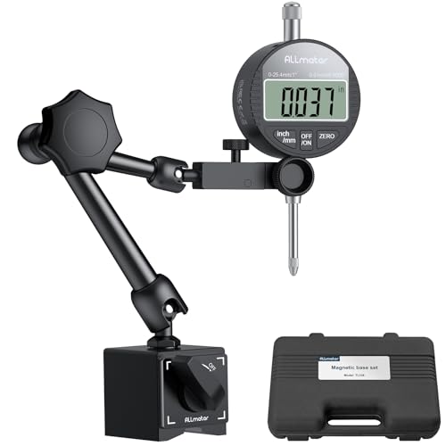 Digital Dial Indicator Set,0.0005in Resolution,132lb Magnetic Base - style: Digital Dial