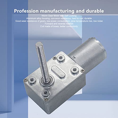 BORDSTRACT Self Locking Gear Motor 12V 66RPM M6