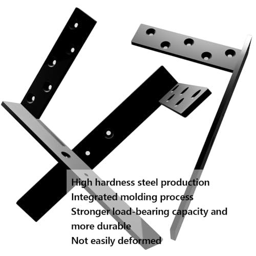 Heavy Duty Shelf Brackets - 1000 LBS Load Capacity, Industrial Steel Mounting Brackets for Shelves, Vanities, Countertops, Desks (2, Black, 14 inch)