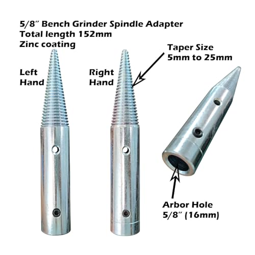 5/8" Bench Grinder Spindle Adapter Kit For 8" Bench Grinder, 1 Set - size: 5/8” Arbor Hole