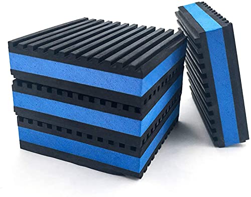 LBG Products Rubber Anti-Vibration Isolator Pads,Heavy Duty Blue EVA Pad for Air Conditioner,Compressors,HVAC,Treadmills etc (3'' X 3'' X 7/8'') - size: 3'' X 3''