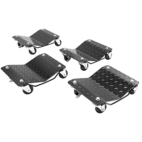 VEVOR Car Wheel Dolly, 6000 lbs/2722 kg Car Moving Cart with Brakes, Set of 4 Piece, Heavy-Duty Vehicle Dolly, Moving Cars, Trucks, Trailers, Motorcycles, and Boats - size: 4 Pack, style: 6000 LBS,4 Pack