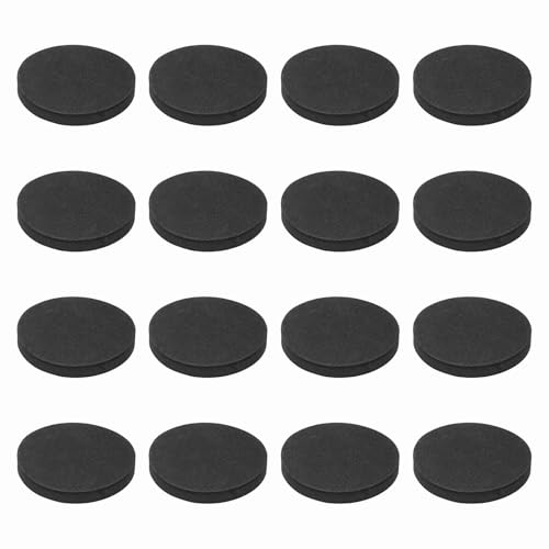MECCANIXITY Single Sided Speaker Isolation Pads 55mmx8mm Round Black - size: 55mmx8mm