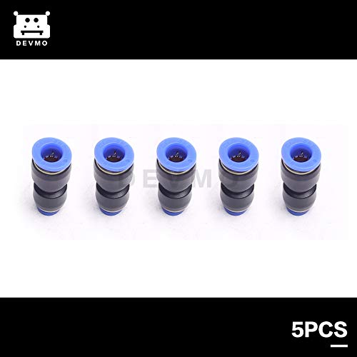 DEVMO 5PCS 4mm To 8mm Tube Air Pneumatic Push In Straight Gas Fittings Plastic Quick Connectors Fitting - size: 4mm To 8mm Tube