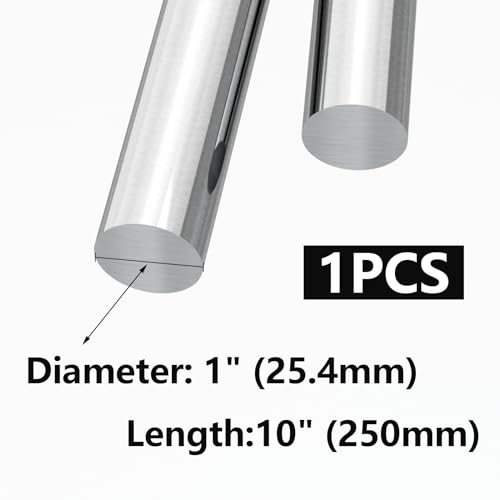 Eoiips 1" Diameter 304 Stainless Steel Round Rod Solid Rod 10" in Length, for DIY Metal Craft & Metal Working Hobbies, 1pcs - size: 1"Dia, style: 10"Length-1pcs