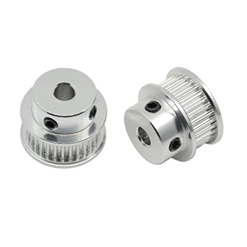 2PCs Aluminum 2GT Timing Pulley 30 Teeth Bore 8mm for 3D Printer 6mm Width 2GT Timing Belt - size: 30 teeth, style: 8mm bore, for 6mm belt