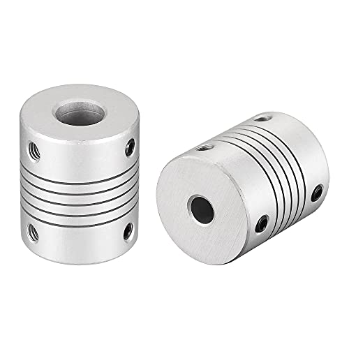 uxcell 10mm to 6mm Aluminum Alloy Shaft Coupling Flexible Coupler Motor Connector Joint L30xD25 Silver 2Pcs - size: 10mm to 6mm