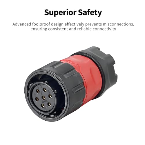 CNLINKO YM-20 Reverse Mount Connector IP68 Waterproof Female Plug Male Socket for Industrial Use(7-Pin) - size: 7-Pin, style: Female Plug/Male Socket