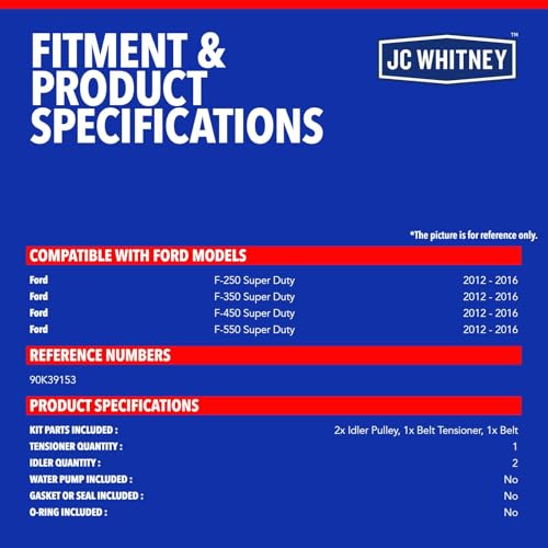 JC Whitney Engine Serpentine Drive Belt Kit