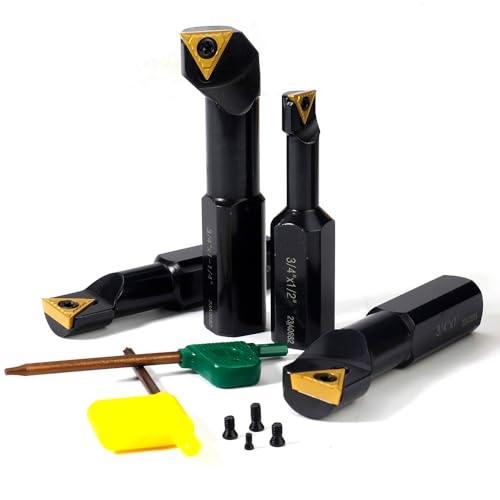 OSCARBIDE 3/4" Shank Stubby Indexable Boring Bar 4-Piece Set