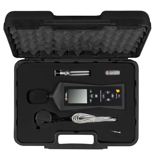 PCE Instruments PCE-322-SC43 Sound Level Kit, for Occupational Noise Surveys, Measures 30…130 dB(A/C), with Class 2, Fast/Slow, Data Logger & USB; Includes PCE-SC 43 94/114 dB calibrator