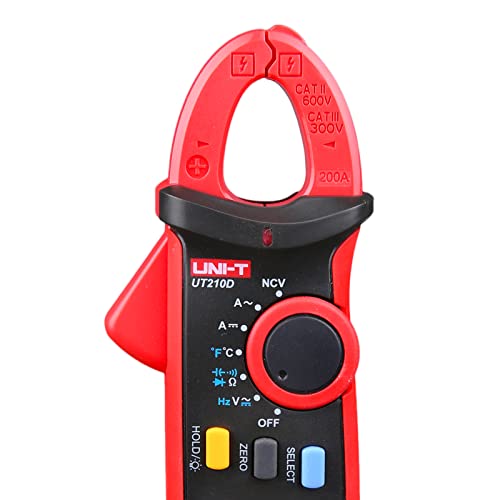 UNI-T AC/DC Clamp Meter UT210D Amp Meter Clamp Multimeter Tester Digital Voltmeter Continuity Tester Capacitor Mini Ammeter HVAC Tool - size: UT210D