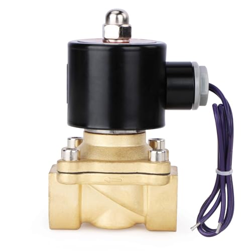 U.S. Solid 3/4 in Brass Electric Solenoid Valve, DC 12 V, Normally Closed, FKM Seal, 7.6 Cv, Semi-Direct, for Air Gas Fuel and Oil, Pack of 20 - size: 3/4 inch(20-pack)