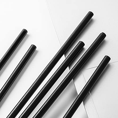 Acetal Copolymer Plastic Round Rod 6mm Diameter, 20cm Length - Black Color - Pack 6 (6mm×20cm, 6) - size: 0.24 in × 7.87 in