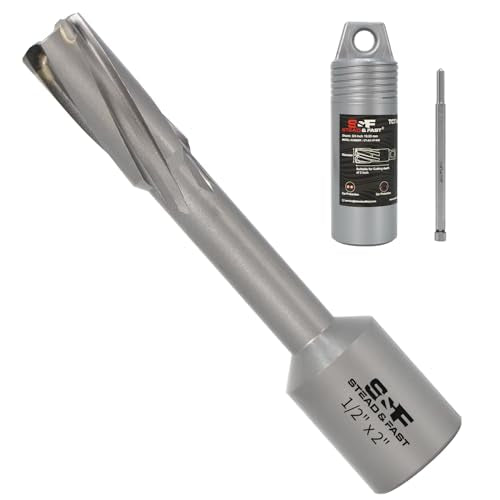 S&F STEAD & FAST Carbide Tipped Annular Cutter, Diameter 1/2”, DOC 2” - size: 1/2 x 2''