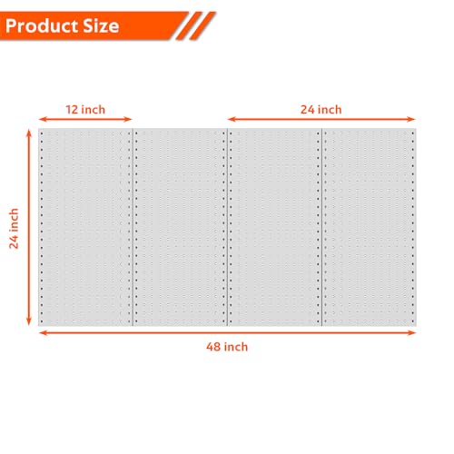Ultrawall Metal Pegboard Wall Panels, Peg Boards for Garage Tool Storage - color: Gray, size: 4PC