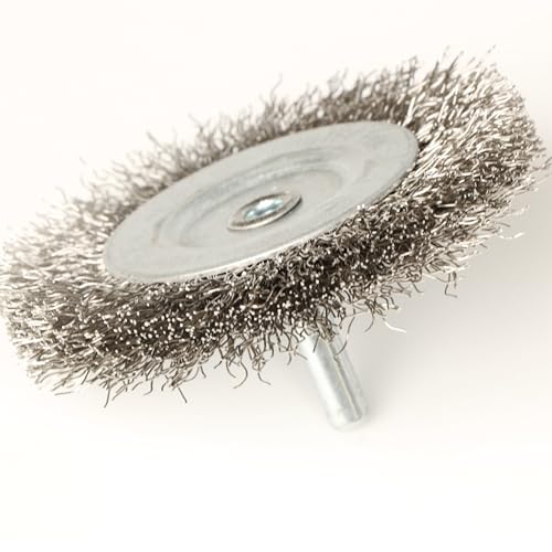 FPPO 20PCS 3 Inch Stainless Steel Wire Wheel Brushes Kit for Drill with 1/4-Inch Shank,Wire Wheels for Power-Operated Grinders