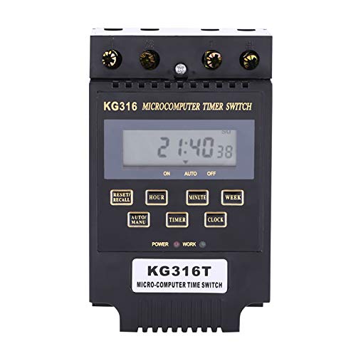 Eujgoov Digital Timer Switch, 10 On Off Weekly Programmable 110V