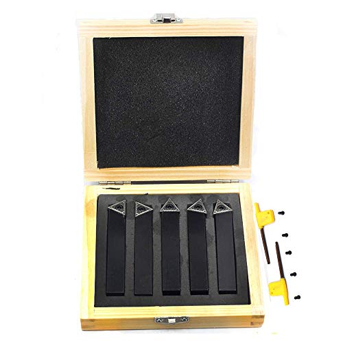 OSCARBIDE 1/2" Mini Lathe Indexable Carbide Turning Tool Holder 5-Piece